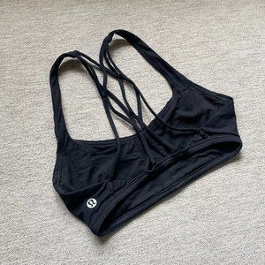 Lululemon black strappy back sports bra